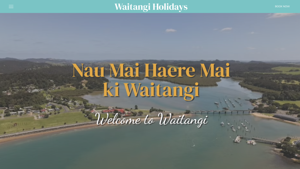 Waitangi Holidays accommodation and tourism website rebuilt by EMbarks.